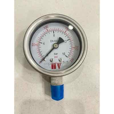 ĐỒNG HỒ ĐO ÁP SUẤT MẶT 63MM HV CHÂN INOX